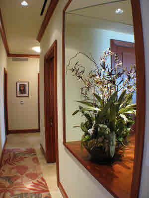 Hallway leading to bedroom suites.