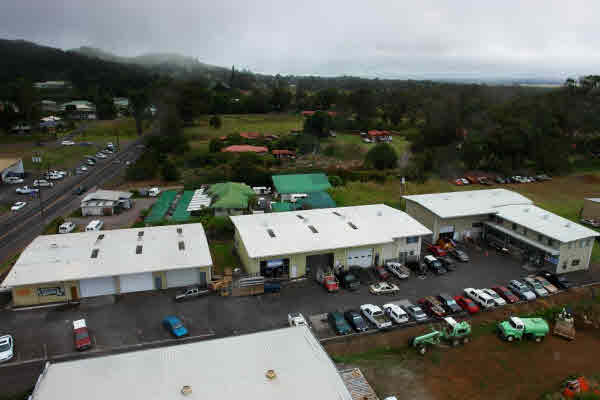 The only warehouse property available in Waimea, three buildings on an acre, in town highway frontage location!